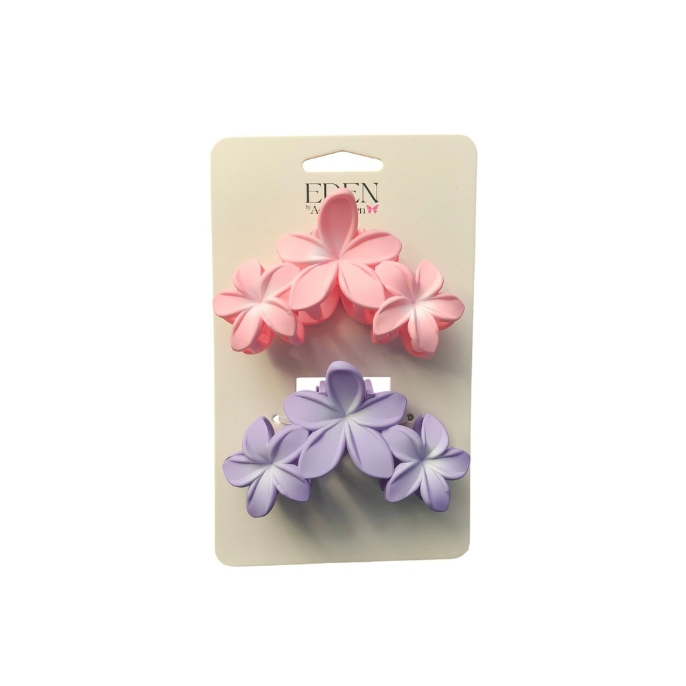 Eden by Adina Eden set of 2 pastel-colored plumeria flower design
